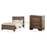 Coaster Kauffman Queen Bed 4-Piece Set, Washed Taupe Coaster Home Furnishings
