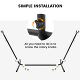 Yaheetech Double Hammock w/Stand, 2-People Hammock & Stand Set w/Storage Bag & Carrying Bag, Outdoor/Indoor Heavy-Duty Portable Hammock, 450LB Capacity - Desert Stripe Yaheetech