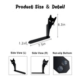 Peeping Cat Metal Bookends Cute Cat Book Ends for Shelves Bookshelf Decorative Objects Home Office Desk Bookshelf Decor Cat Lover Gifts for Women (Black) Ecqizer