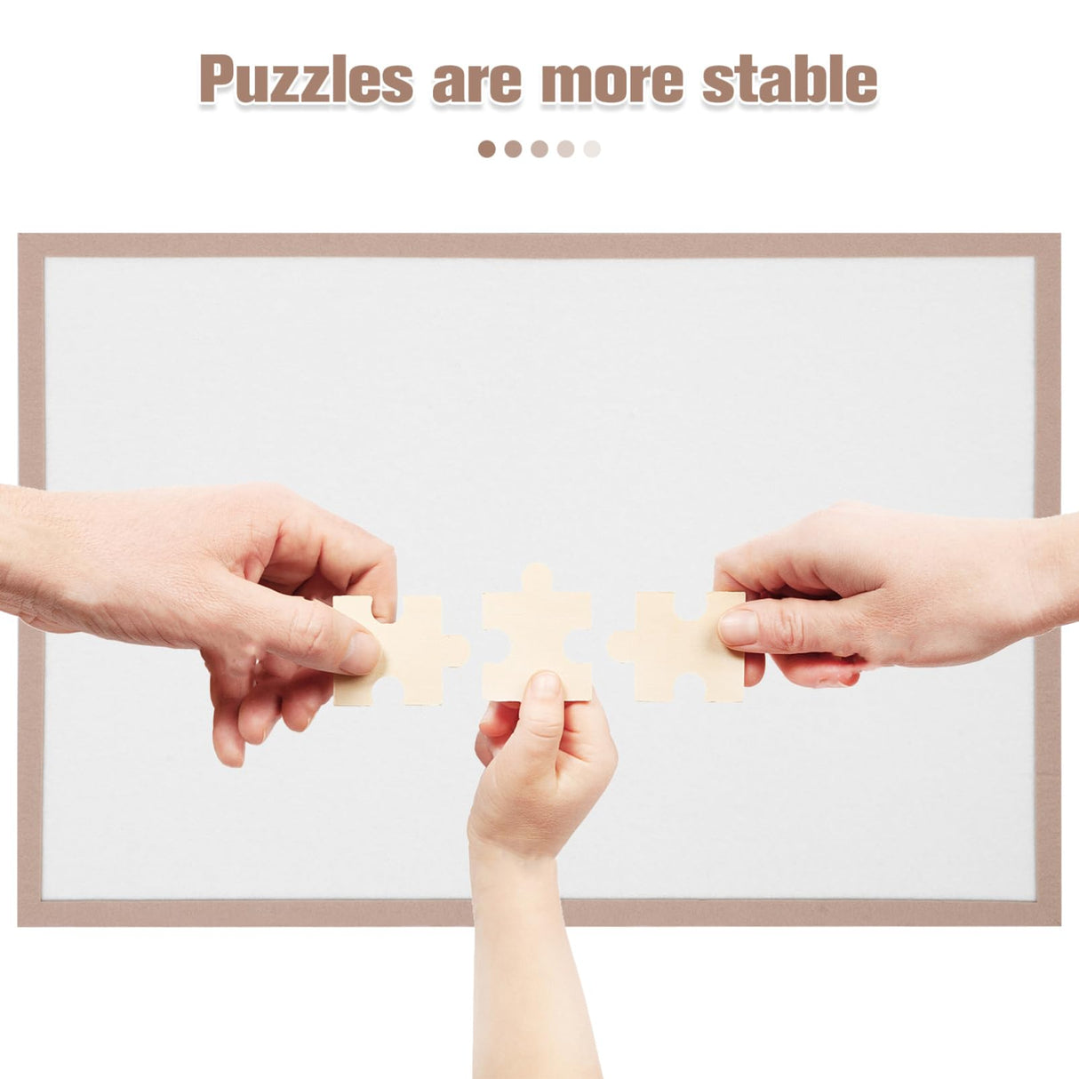 HEMOTON Puzzle Mat, Portable Puzzle Board, Non-Slip Surface, Modern Style, Up to 500 Pieces, 23.62 x 15.75 Inches Hemoton