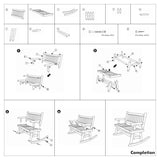 XCSOURCE Rustic Wooden Double Rocking Bench for Outdoor Patios – Comfortable Rocker Chair for Two XCSOURCE