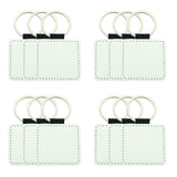 12 Pcs Sublimation Blank Keychains,PU Leather White Keychains Ornament Pendants for Man Women Crafts Heat Transfer (Square) Jippedea