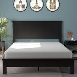 Giantex Adjustable Black Wooden Headboard for Full Beds with Solid Pine Construction Giantex