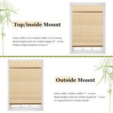 LUCKUP Cordless Natural Bamboo Roman Blinds - Blackout Shades with Valance Cover for Enhanced Privacy 34" W x 64" H LUCKUP
