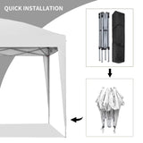GDY 10'x10' Pop Up Canopy Tent, Outdoor Canopy Tent, Commercial Instant Gazebos, Portable Shelter Canopies, for Patio/Outdoor/Wedding Parties and Events, (White) GDY