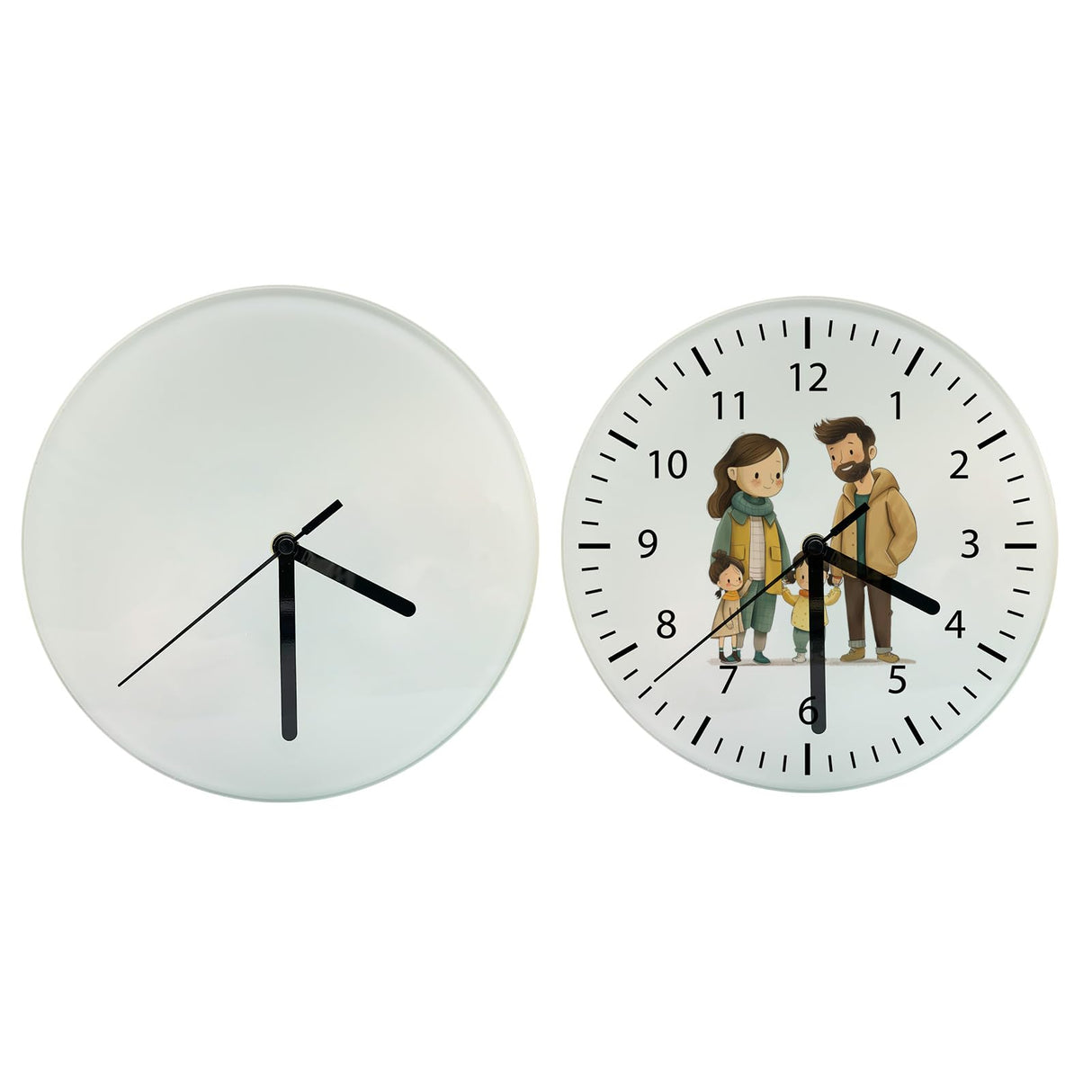 QOMOLANGMA 20pcs Sublimation Blank Photo Frame 7.8 in Round Glass Photo Frame Clock Tempered Glass Clock for Heat Press Transfer Blank DIY Picture Wall Frame Poster QOMOLANGMA