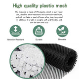 YAMTEN Plastic Mesh Fence Roll 15.7" x32.9', Heavy Duty Chicken Wire Barrier for Chicken Coop & Garden Fencing, Animal Enclosure (Dogs/Rabbits), No Tools Needed Easy Install (Black) YAMTEN