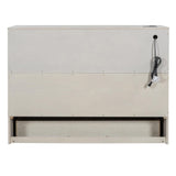 Ball & Cast Full Size Murphy Bed Wall Bed with Large Storage Drawers & USB Ports,can be Folded,Versatile Hideaway Cabinet Bed Frame Chest W/Slat Support,for Apartment,Bedroom,Brushed White Ball & Cast