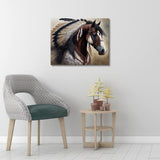 TUMOVO Native American Horse Paint by Number Kits, Paint by Numbers for Adults Kids Beginner, Indians War Horse Oil Painting by Numbers on Canvas with Brushes and Pigment, 16x20 Inch TUMOVO