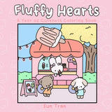 Fluffy Hearts: A Year of Cuteness Coloring Book: Cute Coloring Book for Adults and Children: Fun For Relaxation and Stress Relief. - Perfect Gift Idea! Majosta
