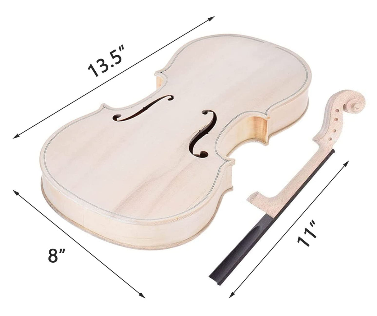 TUOREN 4/4 Violin DIY Kit Build Your Own Violin Fiddle Kit Full Size Violin Basswood with Complete Parts & Accessories Gift for Kids Students Beginners TUOREN