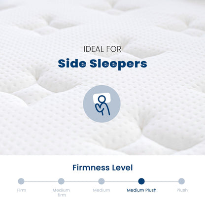 Coolvie 14 Inch King Mattress, Medium Plush Gel Memory Foam Mattress Hybrid, Double Cooling King Size in a Box Euro Top with CertiPUR-US Certified Foam, Supportive Pocket Coil for Motion Isolation