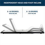 Blissful Nights z4 Adjustable Bed Frame for Storage Beds with Massage Anti-Snore, Zero G, USB Charging Station, Wireless Remote Head and Foot Incline and No Tools Required Assembly … (Split King) Blissful Nights