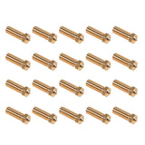 20PCS 3D Brass Volcano Nozzle M6 Thread Nozzles 0.4mm M6 Printed Head for 1.75mm Filament 3D Printer Parts Volcano Heater Block J-Head Hotend Extruder UMLIFE