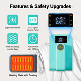 MECOLOUR Heat Press Machine for T-Shirts(5x7 In), Portable Heat Press Used to Sublimation and HTV Vinyl with Precise Temp Control, Max Temp 410℉/210 ℃, for Hat, Bag, Pillows, Heating Transfer Projects MECOLOUR