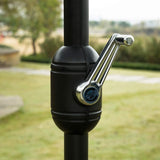 Sunnyglade 9' Patio Umbrella Outdoor Table Umbrella with 8 Sturdy Ribs (Teal Blue) Sunnyglade