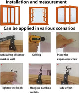 Reed Roller Blinds, Bamboo Shades - UV Resistant Outdoor Window Cover for Patio Sun Protection, Easy Install Indoor/Outdoor Reed Blinds BAYUE