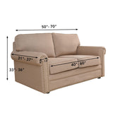 Easy-Going Stretch Loveseat Slipcover 1-Piece Sofa Cover Furniture Protector Couch Soft with Elastic Bottom for Kids Polyester Spandex Jacquard Fabric Small Checks (Loveseat, Dark Gray) Easy-Going