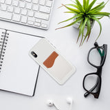 6 Sets of Sublimation Blank Phone Card Holder Leather Adhesive Back Pocket Phone Wallet ID Business Credit Card Phone Pouch EXCEART