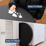 Byliable Cocktail Table 28in High Top Round Folding Indoor Outdoor, Plastic Bar Height Foldable Bistro Tall Table for Party, Patio, Dining Room, Kitchen, Events, Removable Locking Legs, Black Byliable