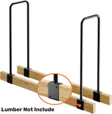 DOEWORKS Heavy Duty Firewood Racks Adjustable Length Log Bracket Rack Holder DOEWORKS