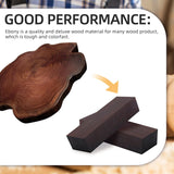 2Pcs Black Ebony Wood, 4.72 x 1.57 x 0.98 Ebony Wood Lumber Handle Plate for Music Instruments DIY Tools, Black Ebony Lumber Original Wood Timber for Wood Turning Blanks Flylin