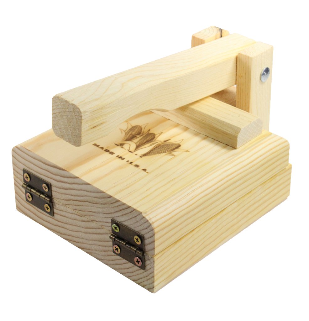Tortilla Press 7.5 Inch Authentic Traditional Wood Tortilla Maker Smart Cook