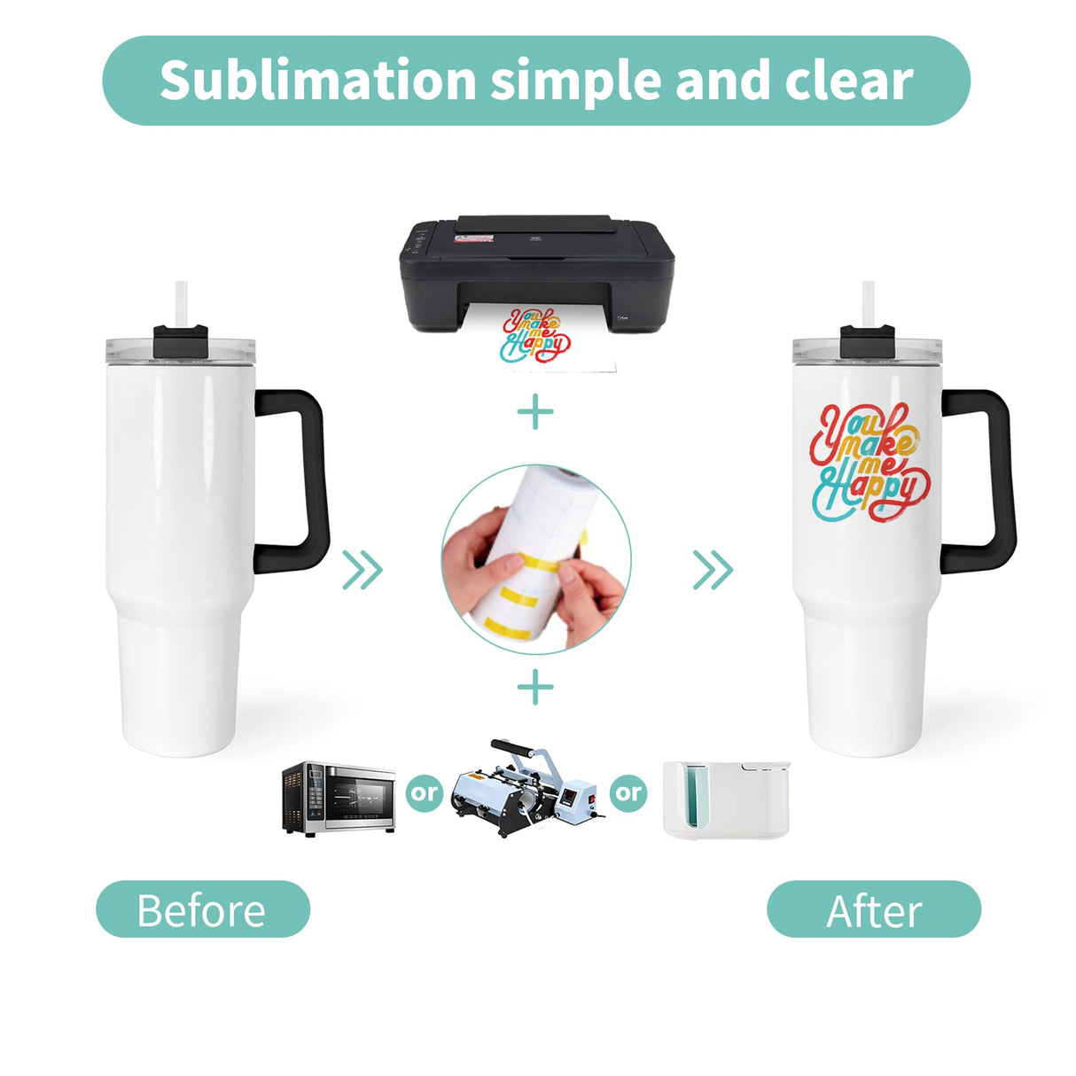 Icesip 40 oz Sublimation Tumblers 40 Pack with 5 Color Handle Lid and Straw Stainless Steel Double Wall Vacuum Insulated Travel Mug Cup Bulk Blank for DIY Gift Icesip