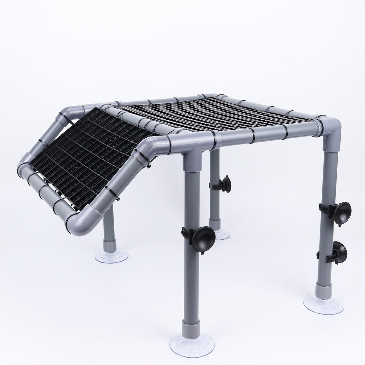 MLONDHSU Large Turtle Basking Platform, Standing Turtle Dock, DIY Basking Platform for Aquatic Turtles, Turtle Tank Accessories(Grey and Black) MLONDHSU