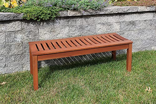 Achla Designs 125-0003 Backless, 4 ft Natural Finish Bench, 48-in L - WoodArtSupply