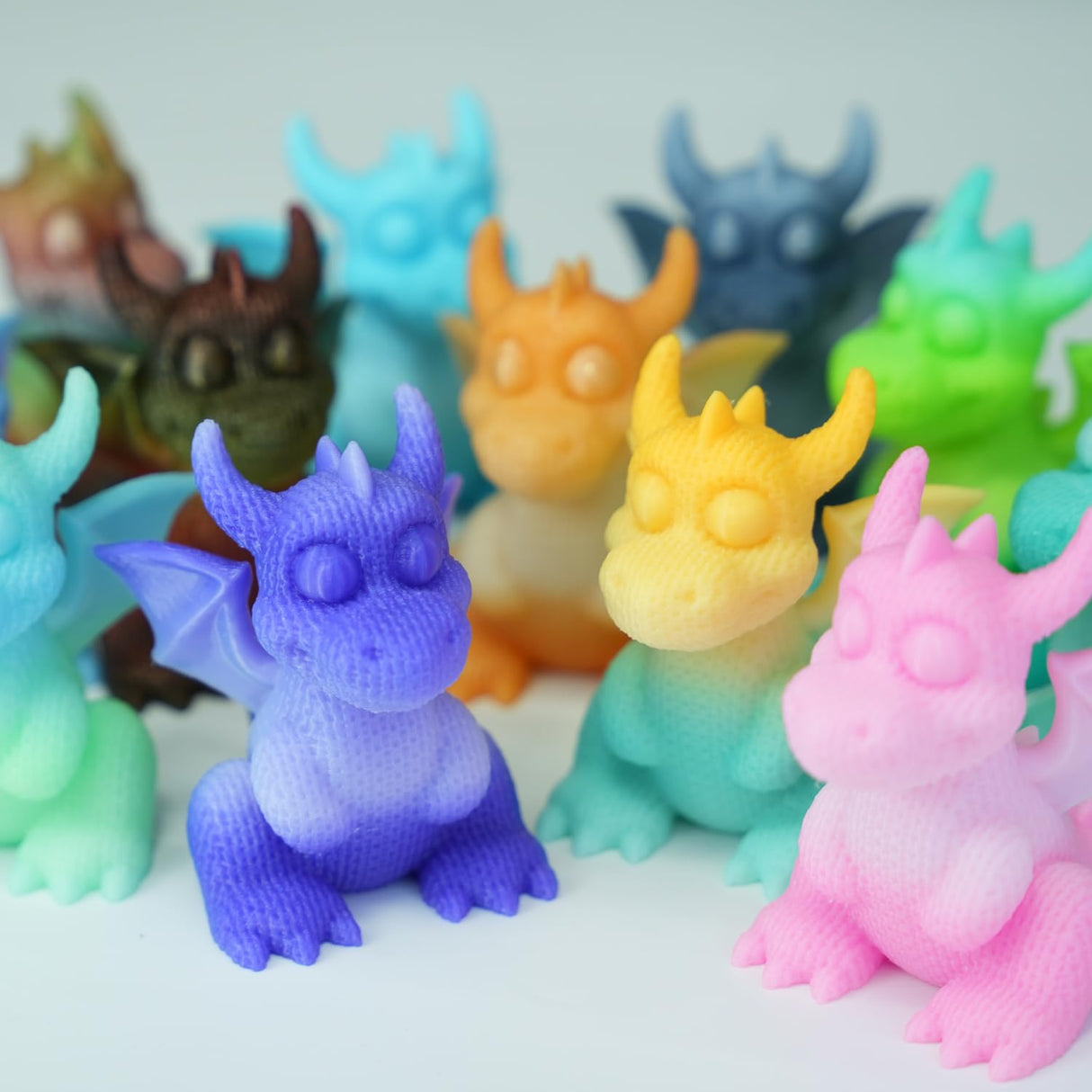 GratKit Gradient PETG Filament, Color Change 3D Printer Filament 1.75mm, 1kg, Multicolor PETG Translucent Gradient Blue Purple GratKit