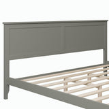 Harper & Bright Designs King Size Platform Bed Frame with headboard/Solid Wood Foundation with Wood Slat Support/No Box Spring Needed/Easy Assembly, Rustic Pine - Gray Harper & Bright Designs