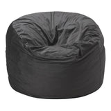 HABUTWAY Bean Bag Chair 3Ft Luxurious Velvet Ultra Soft Fur with High Rebound Memory Foam Bean Bag Chairs for Adults Plush Lazy Sofa with Fluffy Removable Sponge 3' (Grey) HABUTWAY