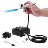 Orcair Air Brush Kit with Compressor,40PSI High Pressure Compressor with Auto Stop,Dual Action Multi-Function Airbrush Compressor with Cleaning Kit for Painting,Craft Model,Nail Art,Makeup,Tattoo Orcair