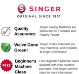 SINGER SE9180 Sewing & Embroidery Machine | 250 Built-in Stitches, 150 Embroidery Designs, 10 Fonts, 1-Step Buttonhole, 7" Touchscreen, Automatic Needle Threader & WiFi Connectivity SINGER
