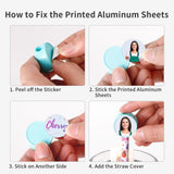 PYD Life 30 Pack Round 1" Sublimation Aluminum Sheets Blanks for Silicone Straw Topper PYD Life