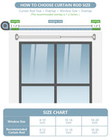 TYRON 2 Pack Screwed Sash Curtain Rod Adjustable 18-30 Inch, 3/8 In. Diameter, French Door Curtain Rods (Nickel) TYRON TYRON