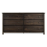 Grain Wood Furniture Shaker 6-Drawer Dresser, Solid wood with an Expresso Finish Grain Wood Furniture
