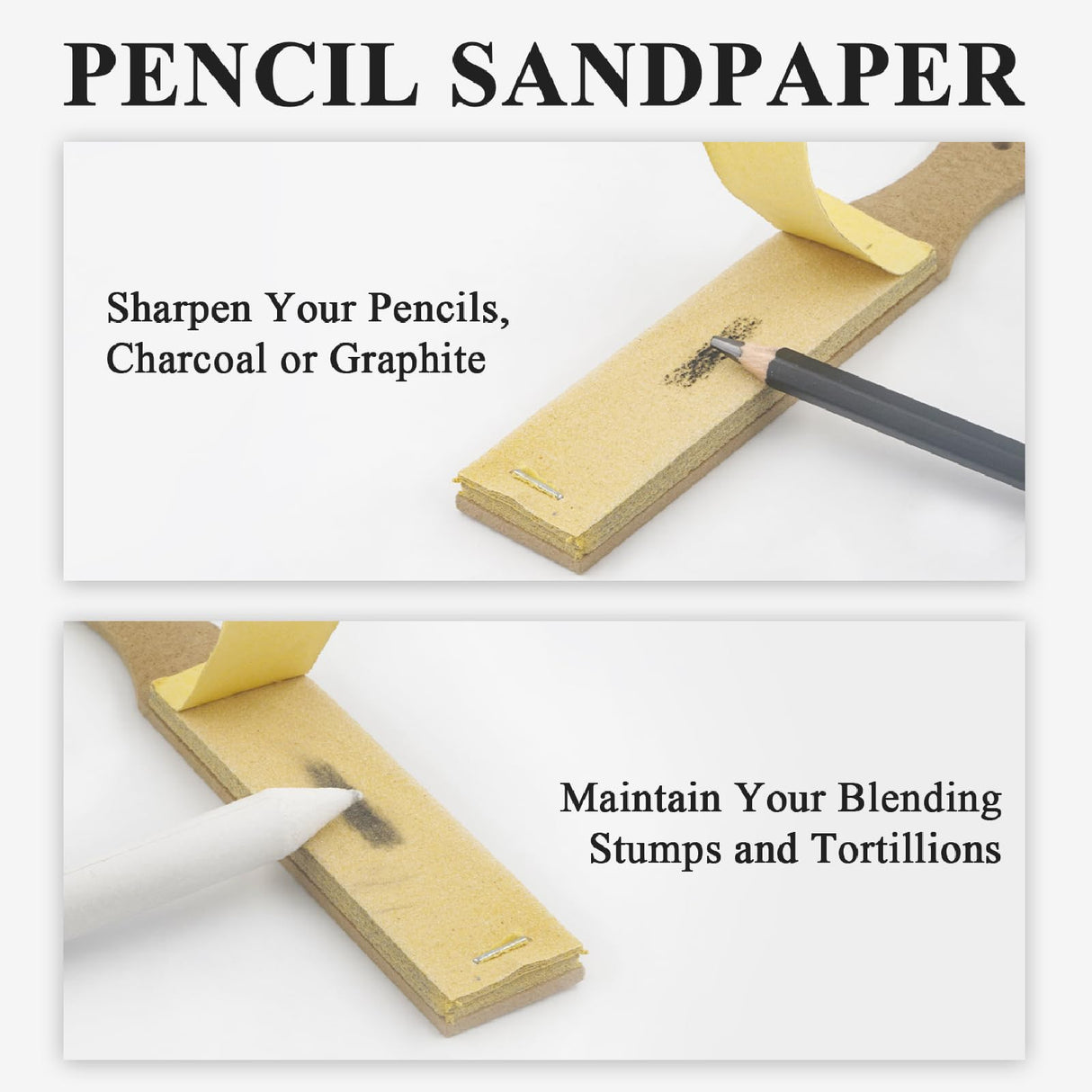 Aenir Blending Stumps for Drawing, Tortillons Blending Stumps Set of 13 Pack with Sandpaper Pencil Sharpener, Paper Art Blenders Tools for Charcoal, Graphite, Drawing Tools for Artists. (13) Aenir