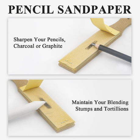Aenir Blending Stumps for Drawing, Tortillons Blending Stumps Set of 13 Pack with Sandpaper Pencil Sharpener, Paper Art Blenders Tools for Charcoal, Graphite, Drawing Tools for Artists. (13) Aenir