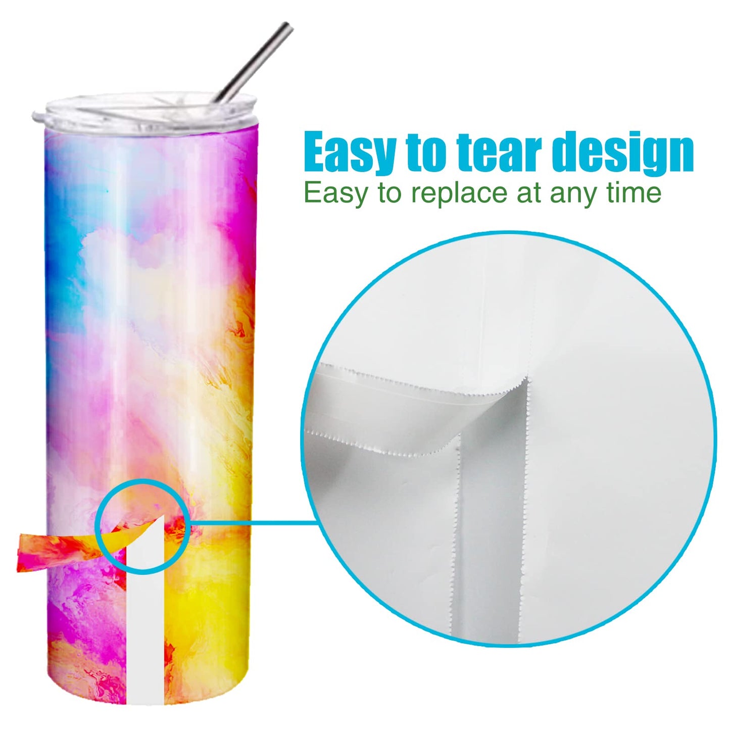 Xlong 100 PCs Shrink Wrap for Sublimation Tumblers,5X10 Inch Sublimation Shrink Wrap Sleeves,Tumbler Shrink Wrap,Sublimation Shrink Film for Making Sublimation Tumblers,Cups, Mugs,in The Oven