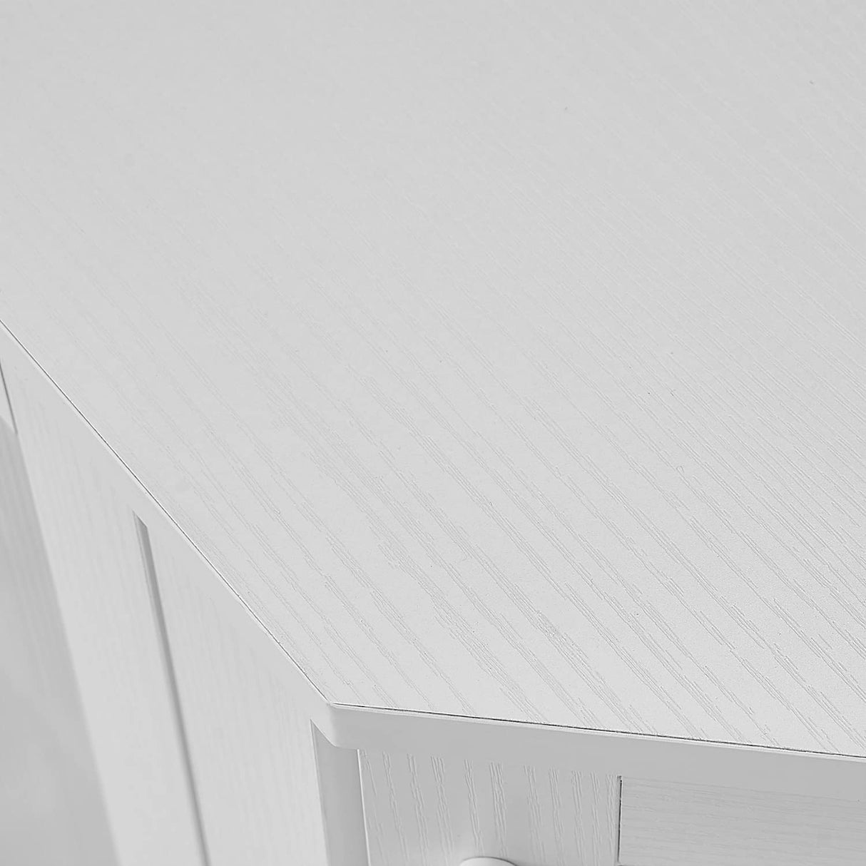 Panana Corner TV Stand, 47 Inch TV Media Console Table with 4 Doors and Shelves, Living Room Storage Entertainment Center for TVs up to 51 Inch (White) Panana