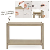 Bme Lyra Solid Wood Console Tables for Living Room - Entryway Table with 297lbs Distributed Load - Easy Assembly Sofa Tables, Light Grey Bme