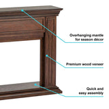 e-Flame USA Breckenridge Electric Fireplace Stove Mantel Surround - 41-inch - Walnut Espresso Finish e-Flame USA