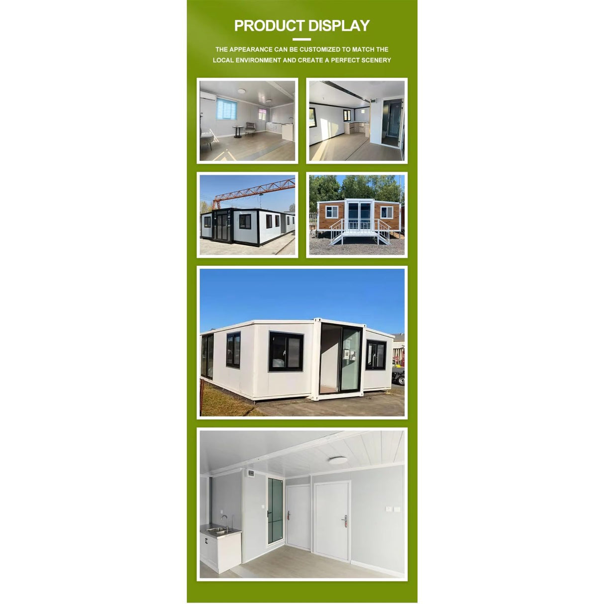 Versatile Use Tiny Home Multi-Purpose, Tiny House with Two Bedrooms and Full Kitchen, Great Tiny Houses to Live in for Adults, Prefab Tiny Homes for Sale with Bath for Office Generic