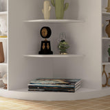 FAMAPY L-Shaped Reception Desk with 3 Drawers & Open Shelves, Retail Counter Front Desk Reception Counter with Cabinet, Countertop, for Shop Bar White 70.9”W x 47.2”D x 39.4”H FAMAPY