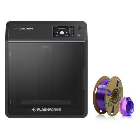 Flashforge Adventurer 5M Pro 3D Printer with 1KG Silk PLA Blue and Rose Creator