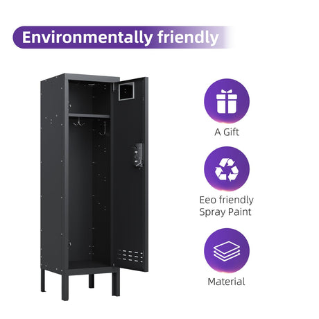 BUTISOW Metal Cabinet Home Office Storage, Lockable Steel Locker with Door, 54" Height, Multi-Purpose for Home, Office, Gym, School, Garage BUTISOW