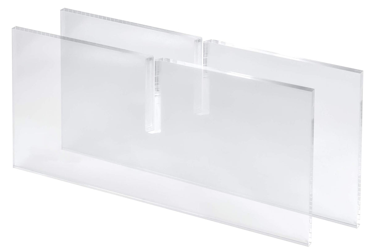 Red Co. Transparent Clear Acrylic Book Holder 2 Piece Reading Stand for Open and Closed Books, Magazines, Textbooks 6" x 11" x 6" Red Co.