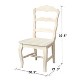 International Concepts C-9209P Versailles Side Chair, Unfinished IC International Concepts